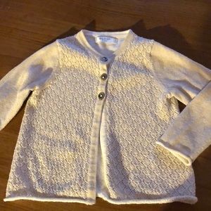 Baby Boden toddler cardigan. 12-18 months. Cream with sparkle.